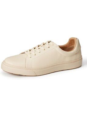 Amazon Essentials Men's Cream Closed Toe Low Top Lace Up Classic Sneakers